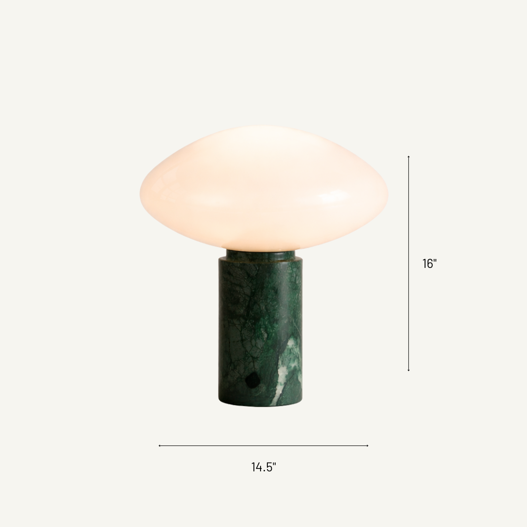 Como Mist Luxury Marble & Glass Dome Table Lamp