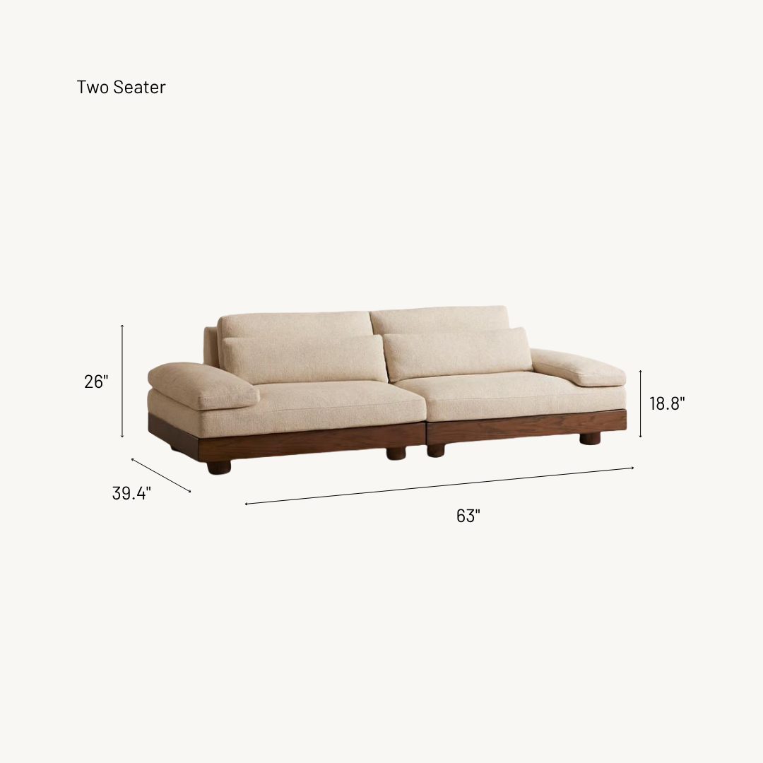 Nordic Retro Solid Wood Sofa