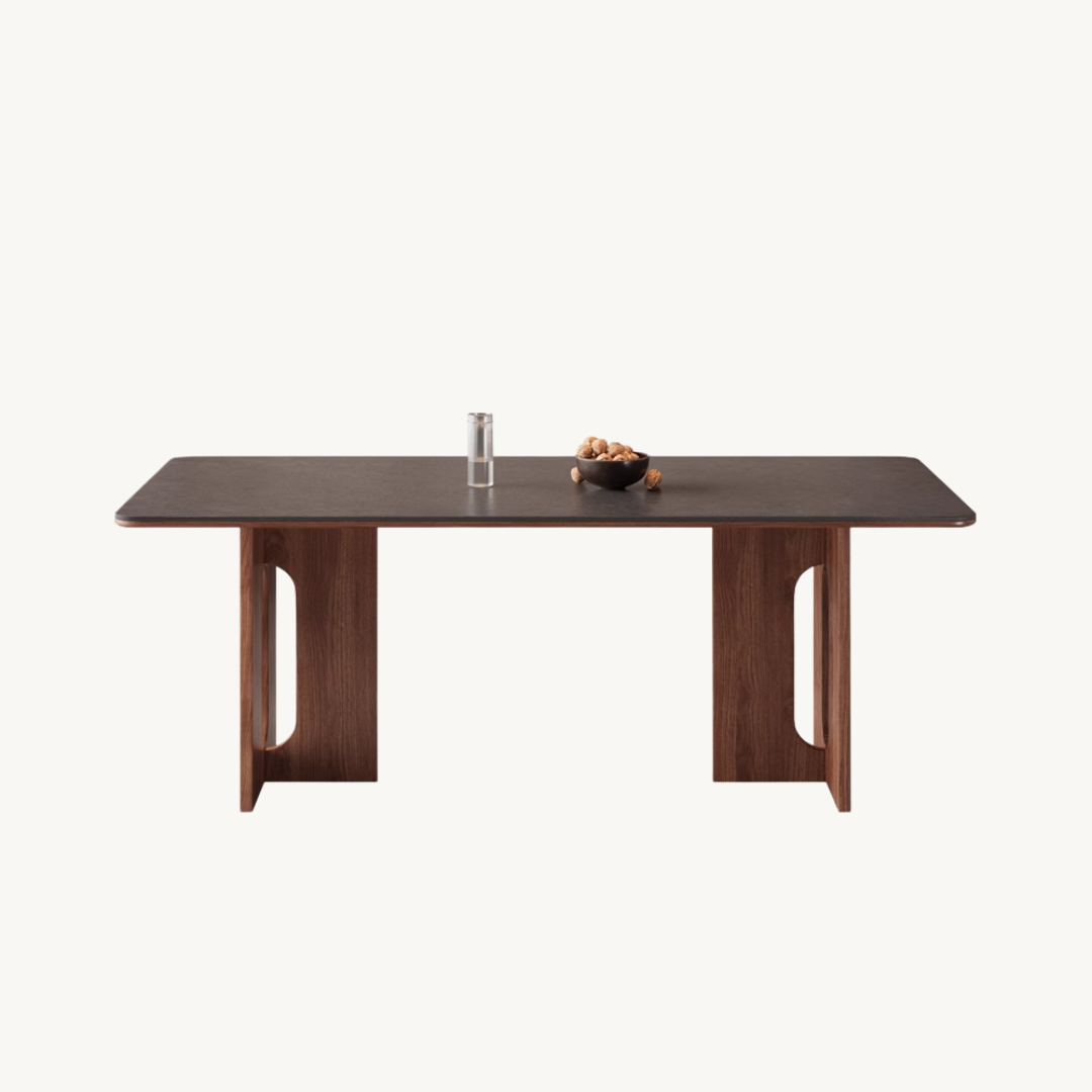 Rouen American Mid-Century Solid Wood Dining Table