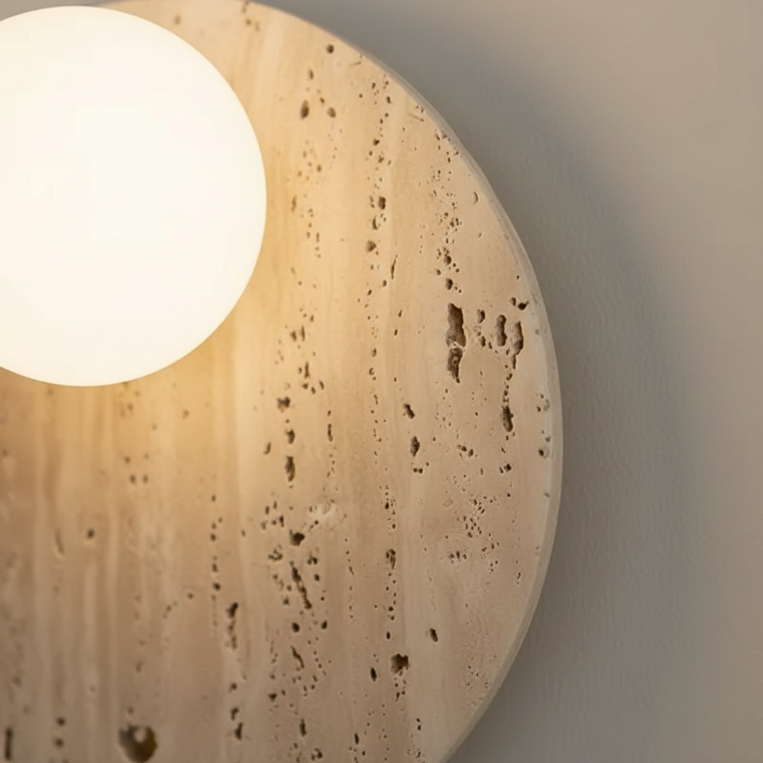 Aurelia Natural Stone LED Wall Sconce