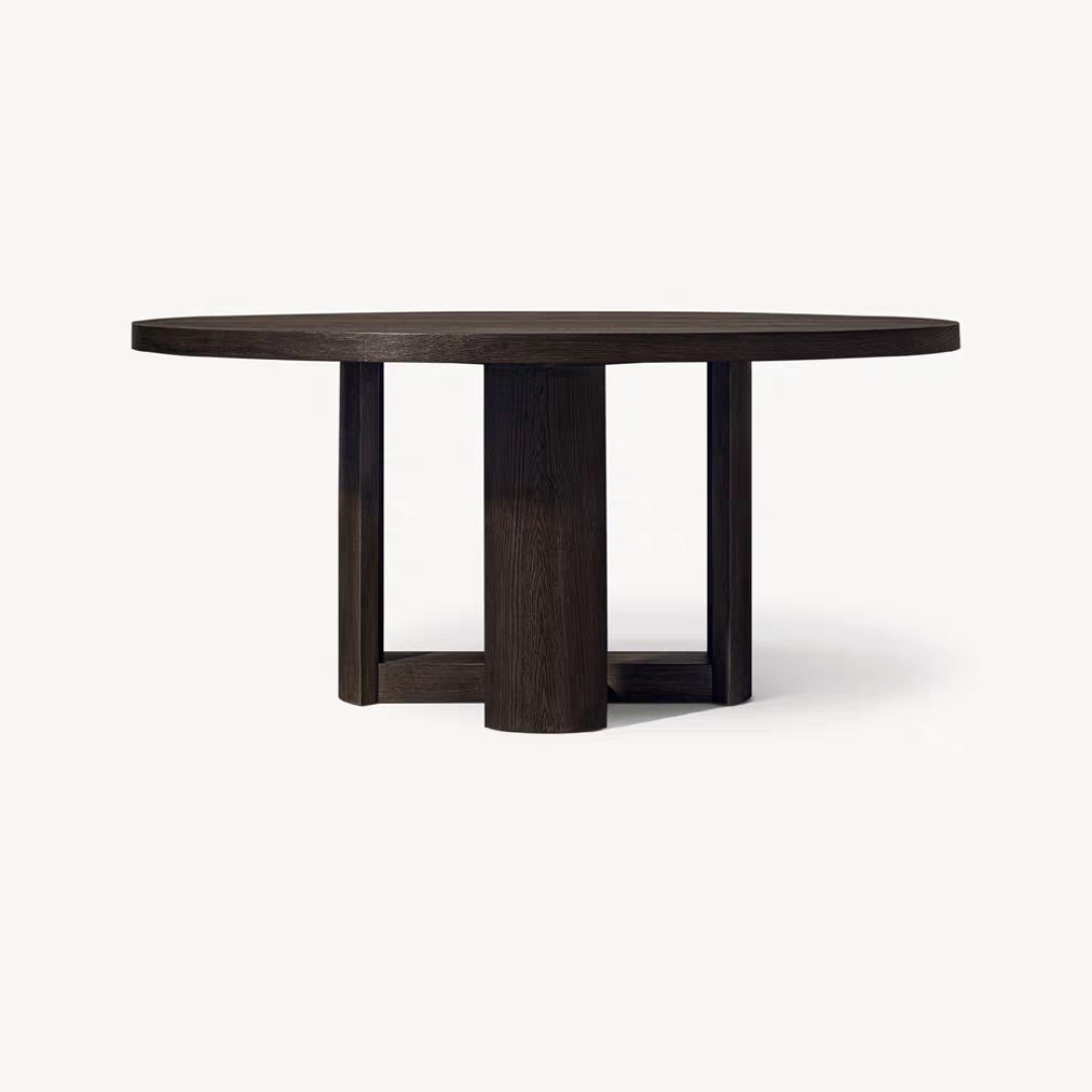 Hudson American Wabi-Sabi Round Dining Table