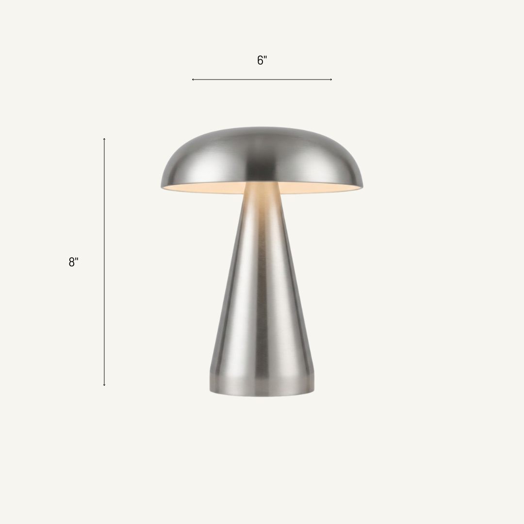 Portofino Cordless Gold Mushroom Table Lamp