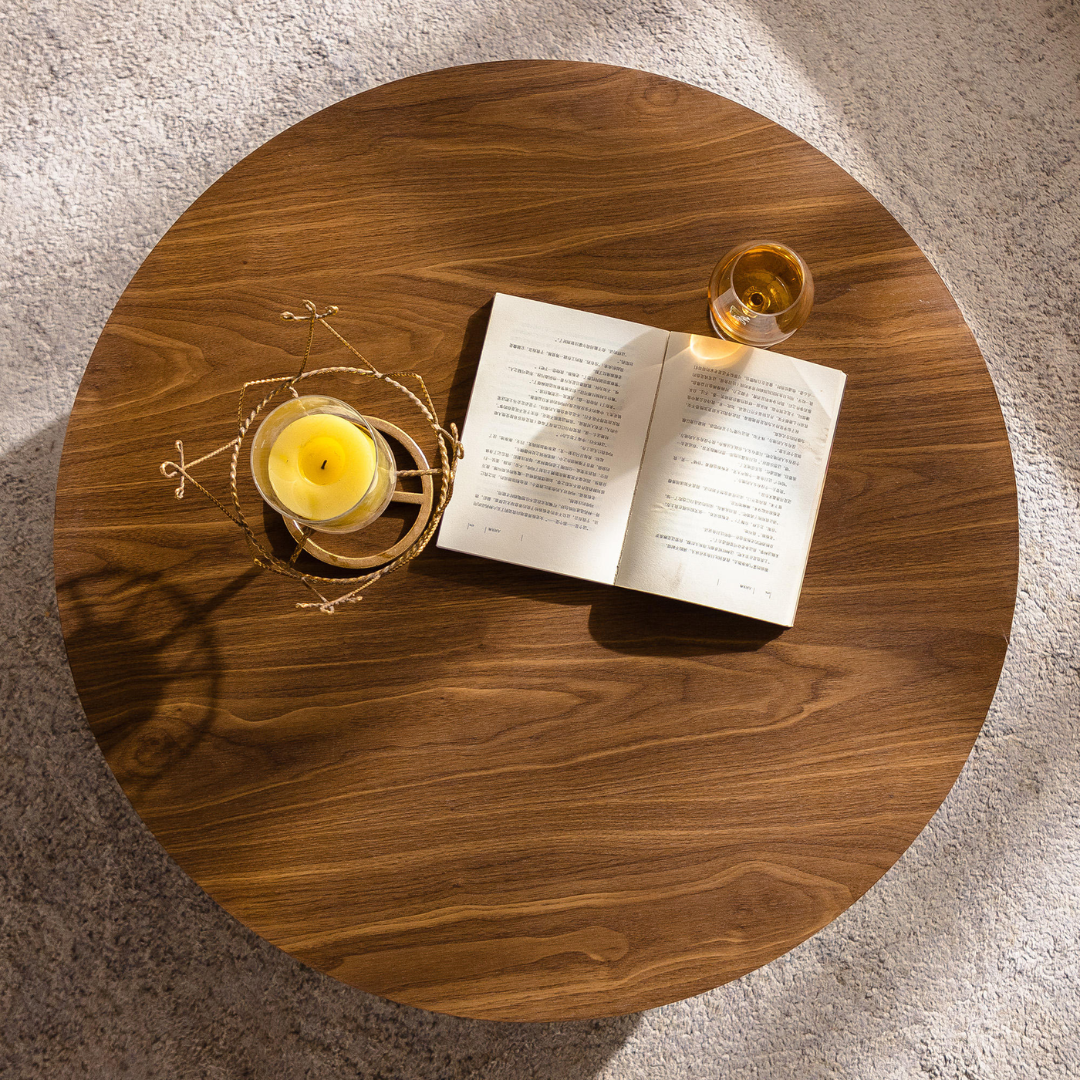 Vienna Round Walnut Coffee Table