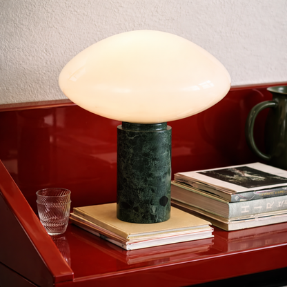 Como Mist Luxury Marble & Glass Dome Table Lamp