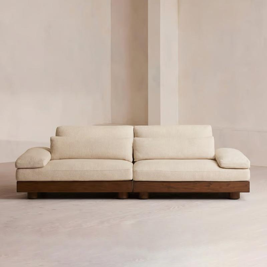 Nordic Retro Solid Wood Sofa