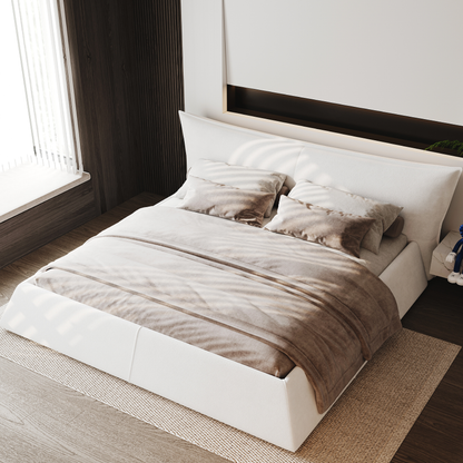 Helsinki Luxurious Queen Platform Bed with Tufted Velvet Headboard