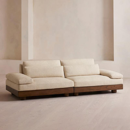 Nordic Retro Solid Wood Sofa