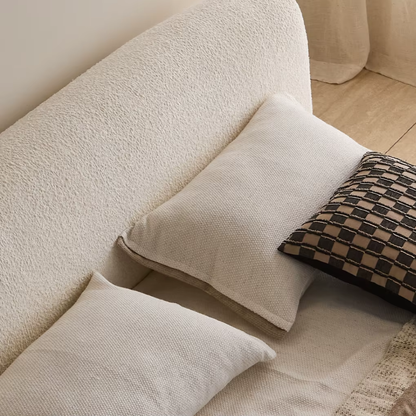 Siena Nordic Teddy Velvet Upholstered Bed with Wood Frame