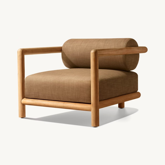 Patio Solid Teak Wood Single Sofa Chair