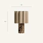 Capri Cordless Marble and Linen Table Lamp