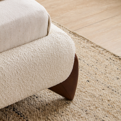 Siena Nordic Teddy Velvet Upholstered Bed with Wood Frame