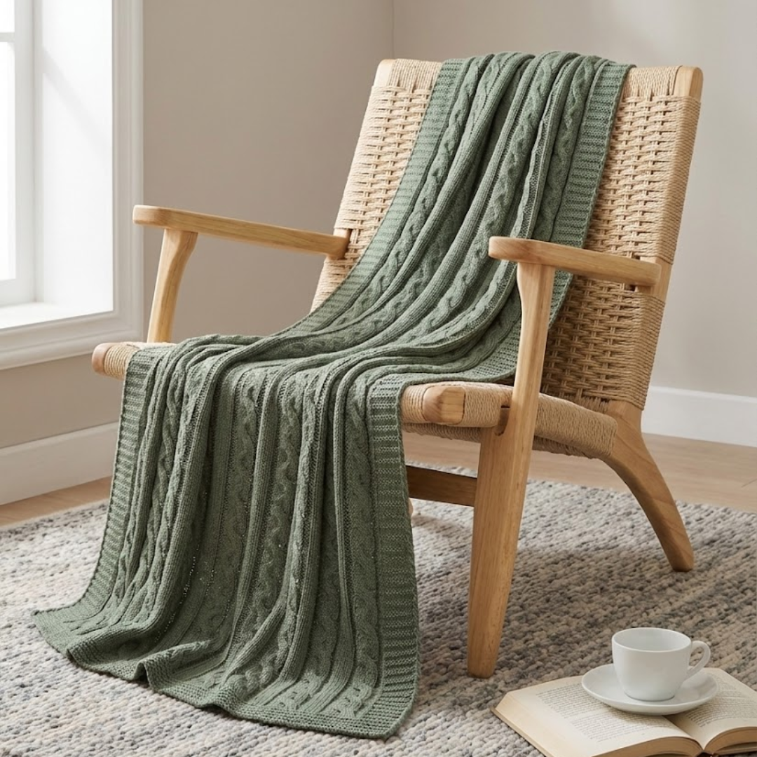 Oslo Chunky Knit Throw Blanket