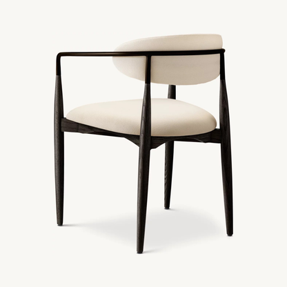 Lund Scandinavian Solid Wood Dining Chair with Armrest