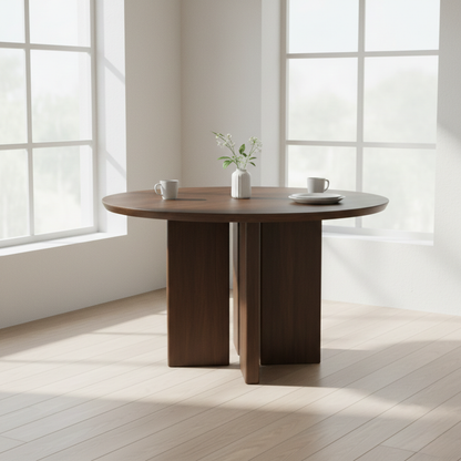 Alden Modern Solid Wood Round Dining Table