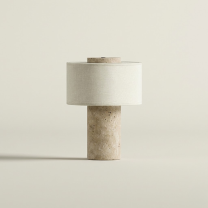 Amalfi Portable Table Lamp in Stone and Linen