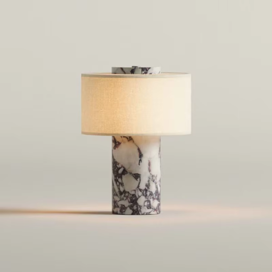 Amalfi Portable Table Lamp in Stone and Linen
