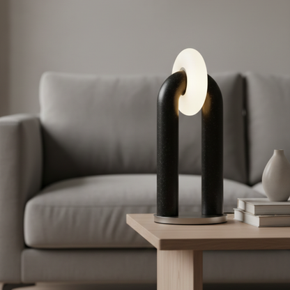 Ash Wood Touch Control Table Lamp