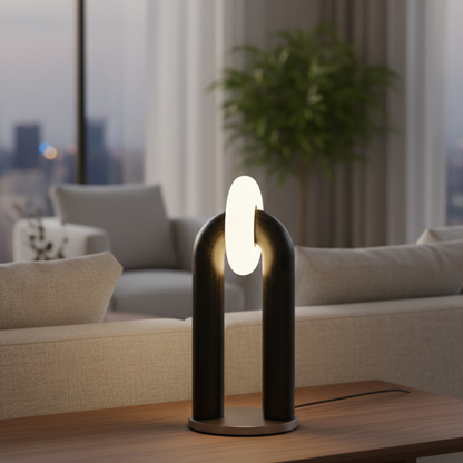 Ash Wood Touch Control Table Lamp