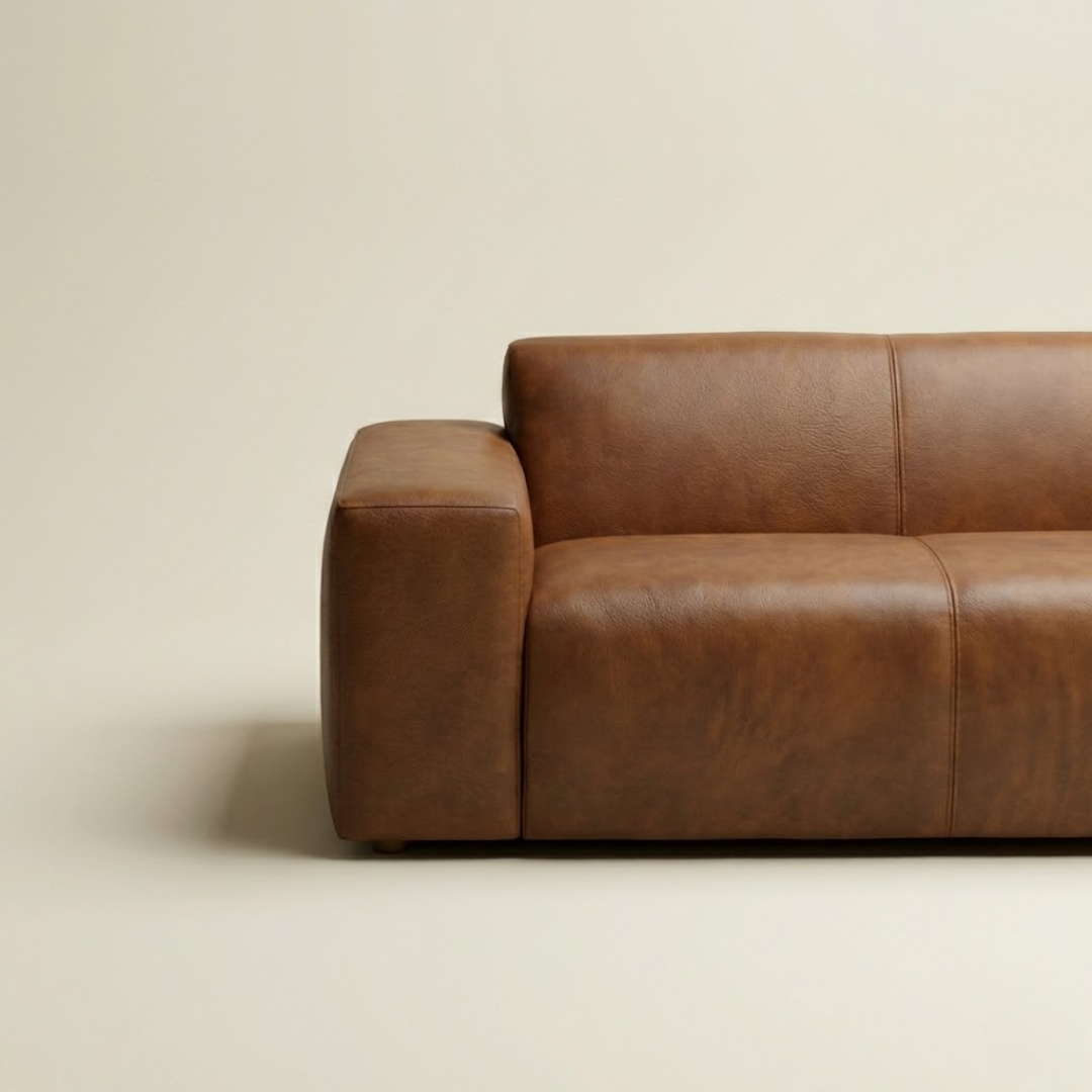 Aurelia Modern Luxe 3-Seat Leather Sofa