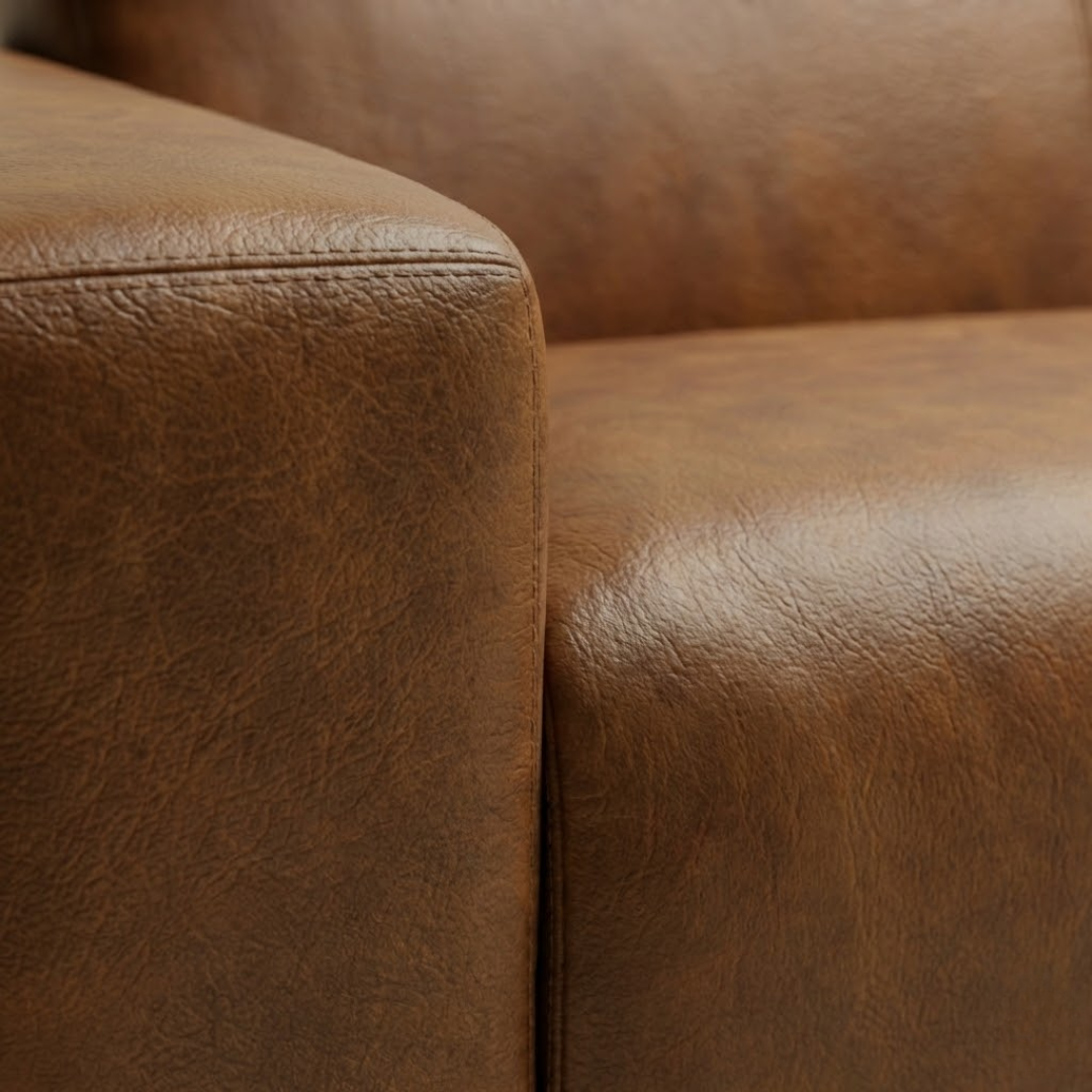 Aurelia Modern Luxe 3-Seat Leather Sofa