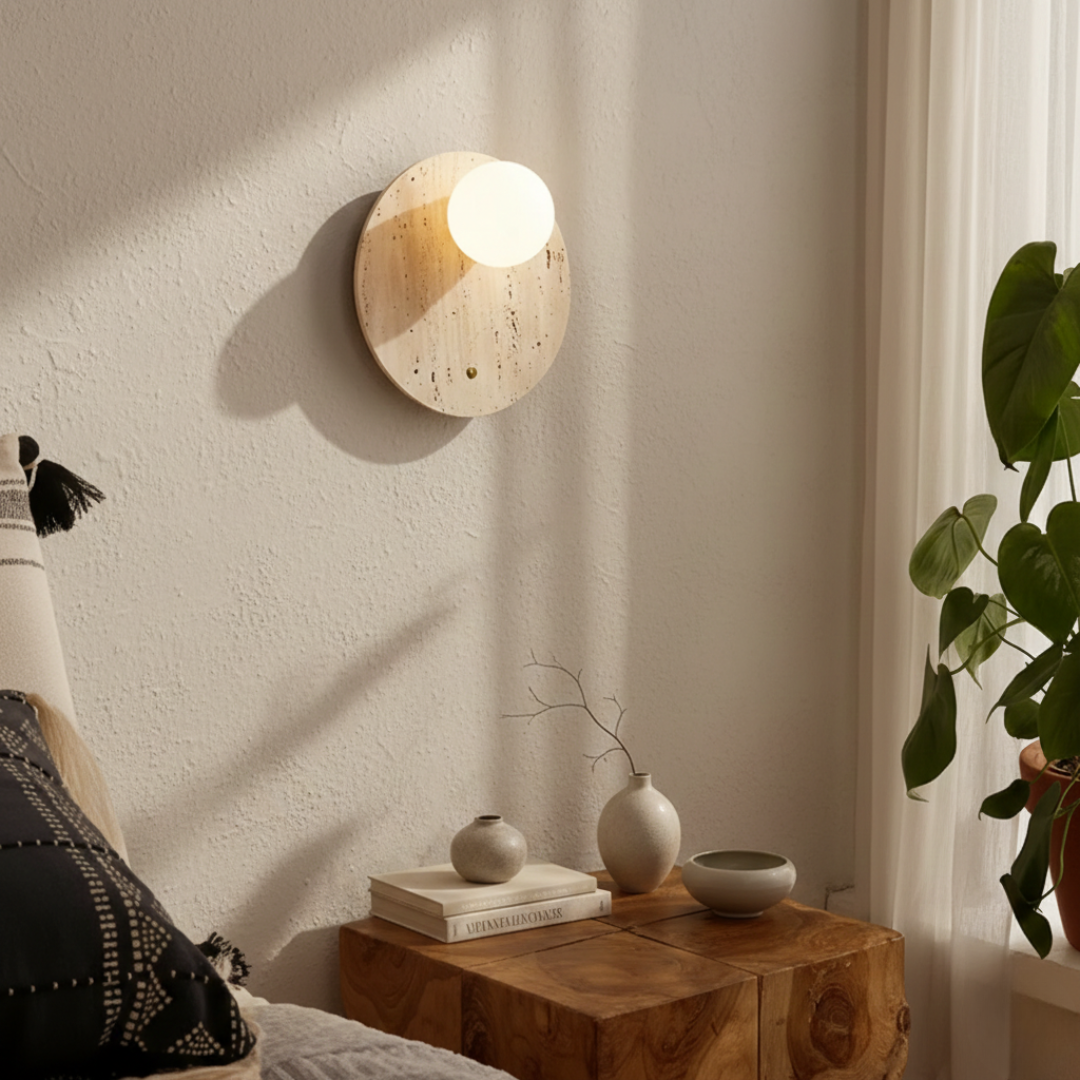 Aurelia Natural Stone LED Wall Sconce