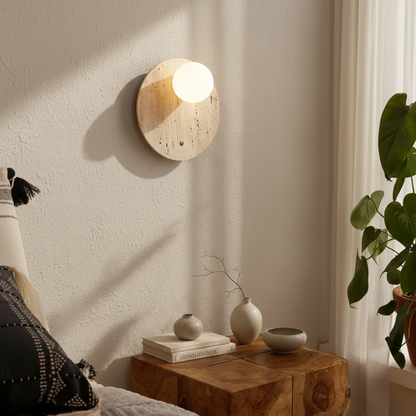 Aurelia Natural Stone LED Wall Sconce