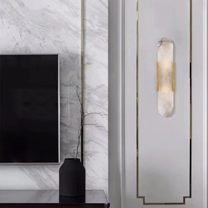 Aurex Gold Marble Linear Wall Sconce