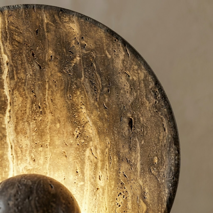 Bergen Grey Travertine Table Lamp