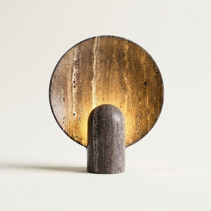 Bergen Grey Travertine Table Lamp