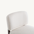 Bergen Modern Boucle Lounge Chair with Solid Wood Frame