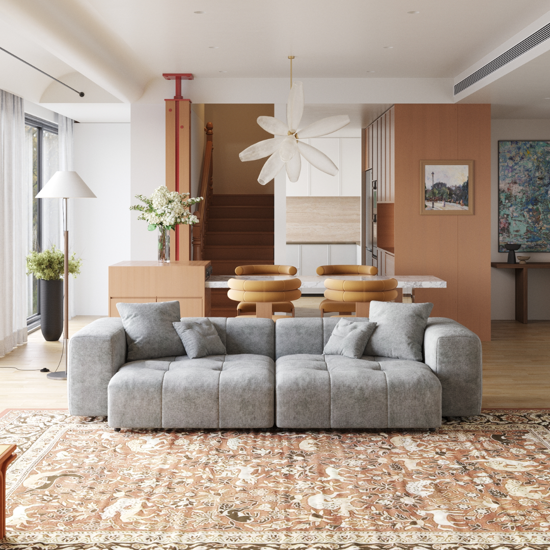 Bergen Soft Linen Modular Sectional Sofa