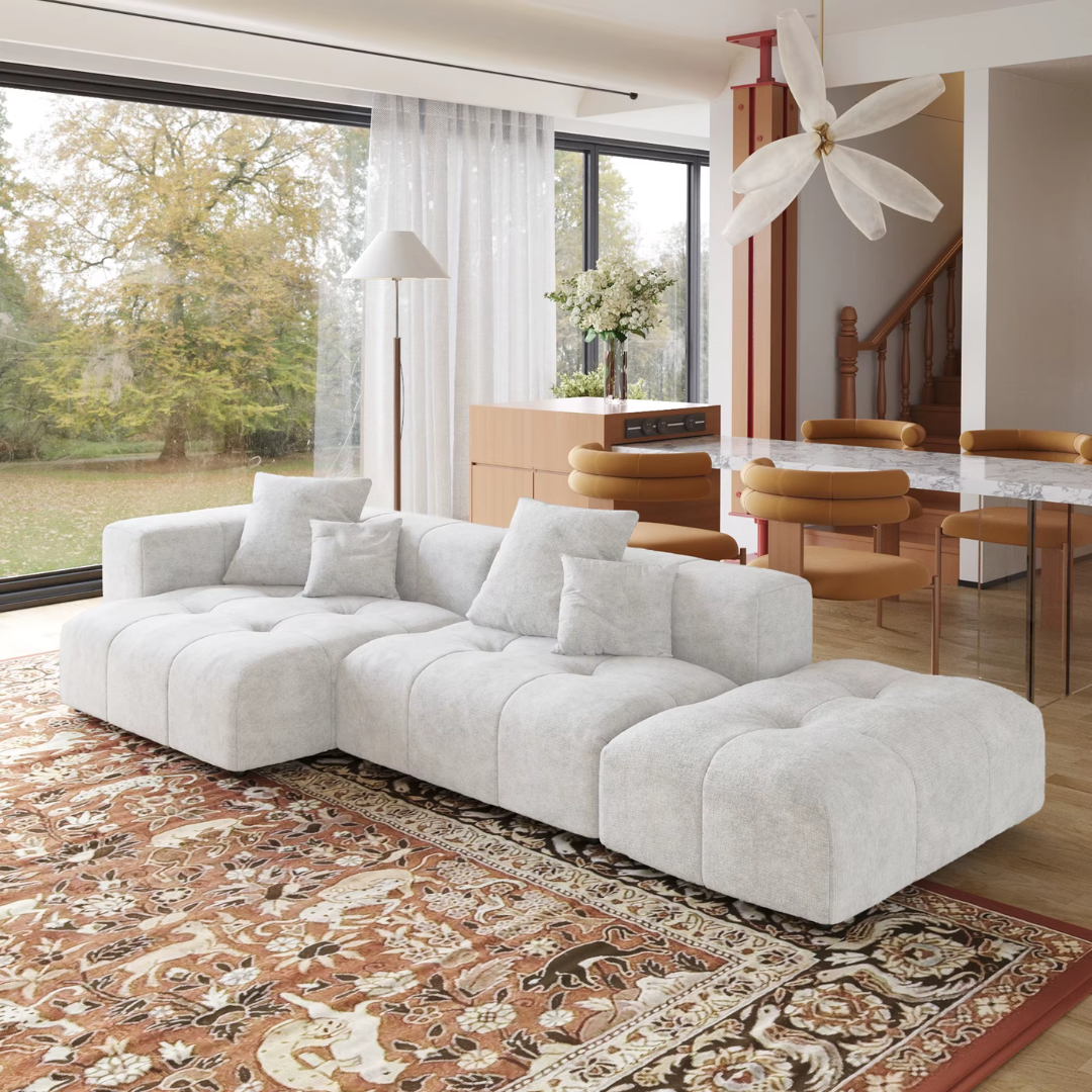 Bergen Soft Linen Modular Sectional Sofa