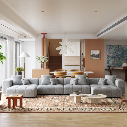 Bergen Soft Linen Modular Sectional Sofa