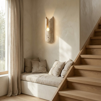 Bianco Marble Cylinder Wall Sconce