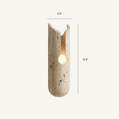 Bianco Marble Cylinder Wall Sconce