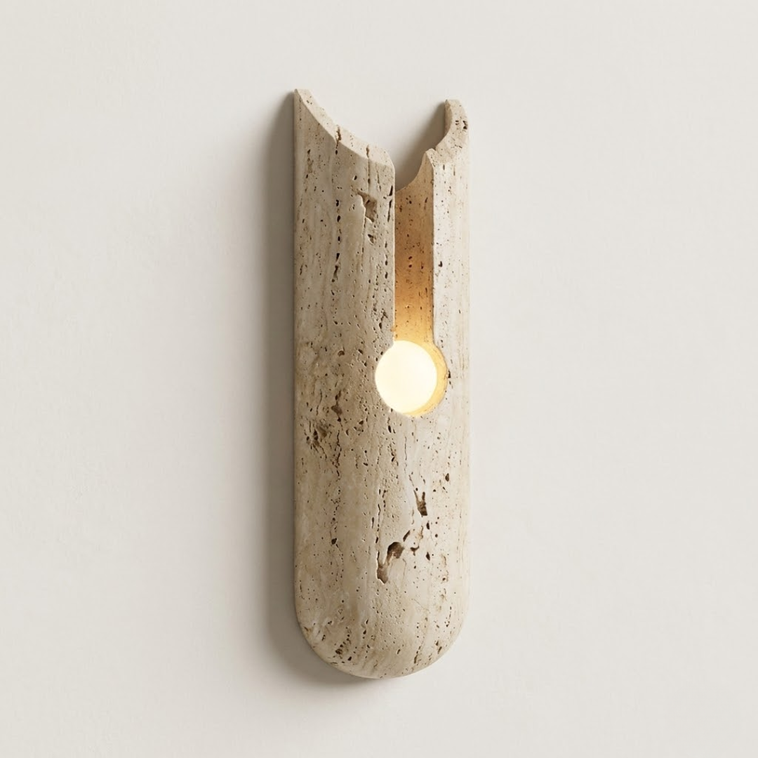 Bianco Marble Cylinder Wall Sconce