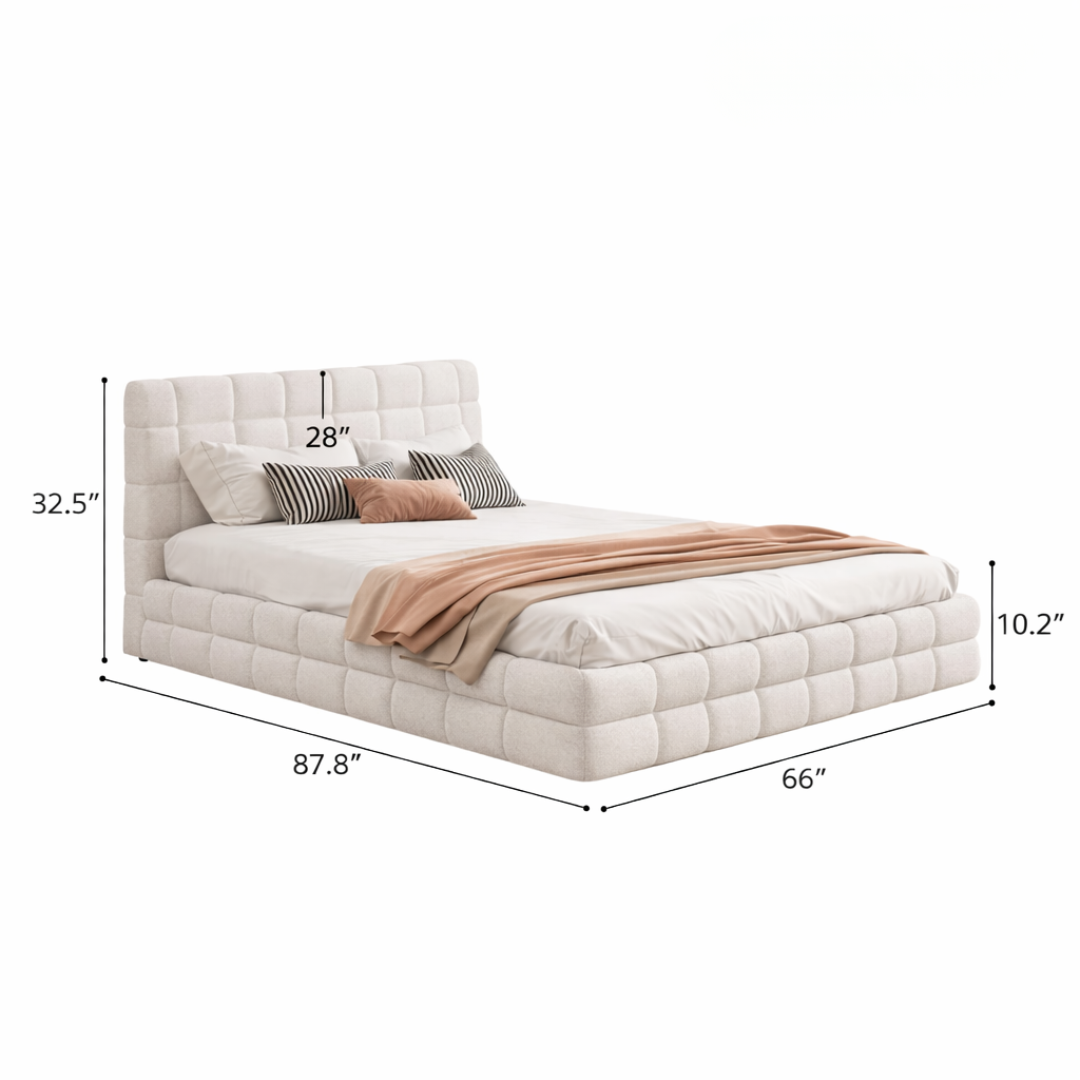 Blanca Velvet Upholstered Platform Bed