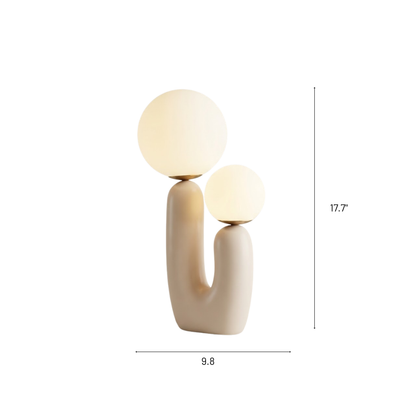 Blush Nordic Glass Globe Table Lamp