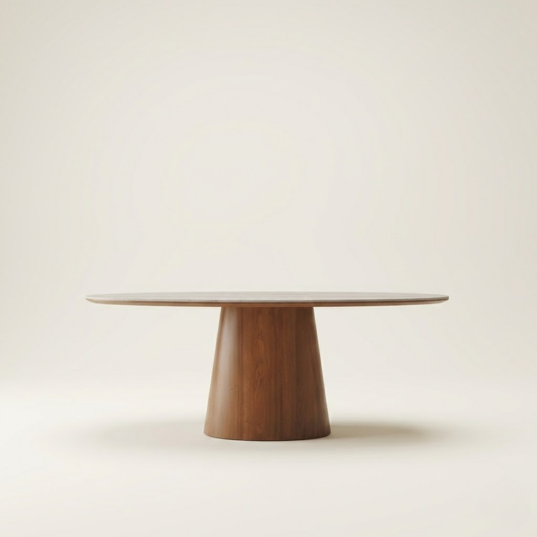 Bordeaux French Retro Oval Stone Dining Table