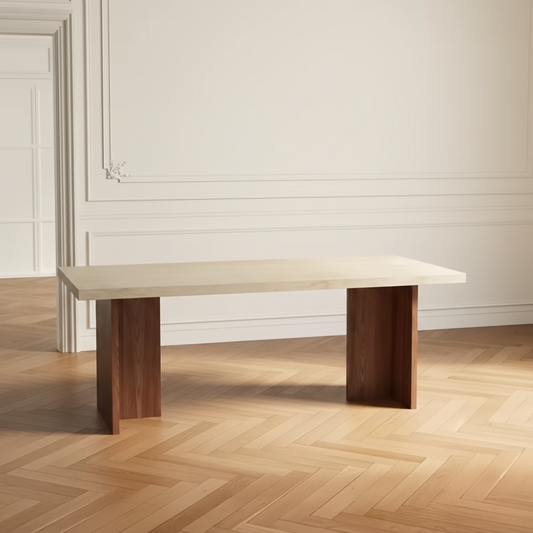 Bordeaux Modern Solid Wood Rectangular Dining Table