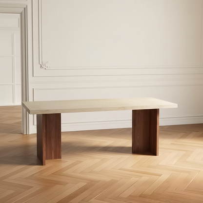 Bordeaux Modern Solid Wood Rectangular Dining Table