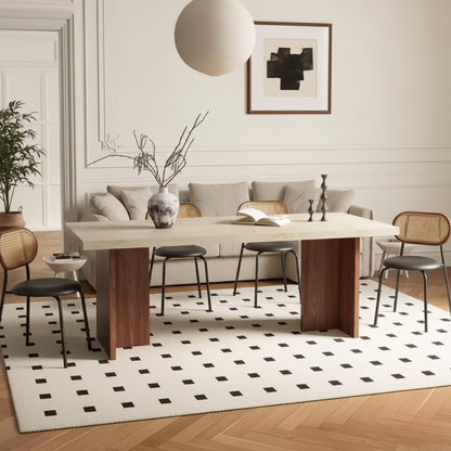 Bordeaux Modern Solid Wood Rectangular Dining Table