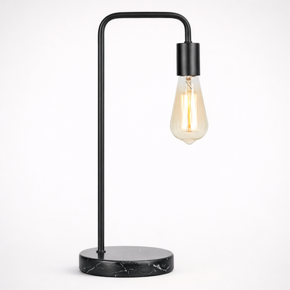 Brooklyn Industrial Black Metal Reading Lamp with Cylindrical Shade
