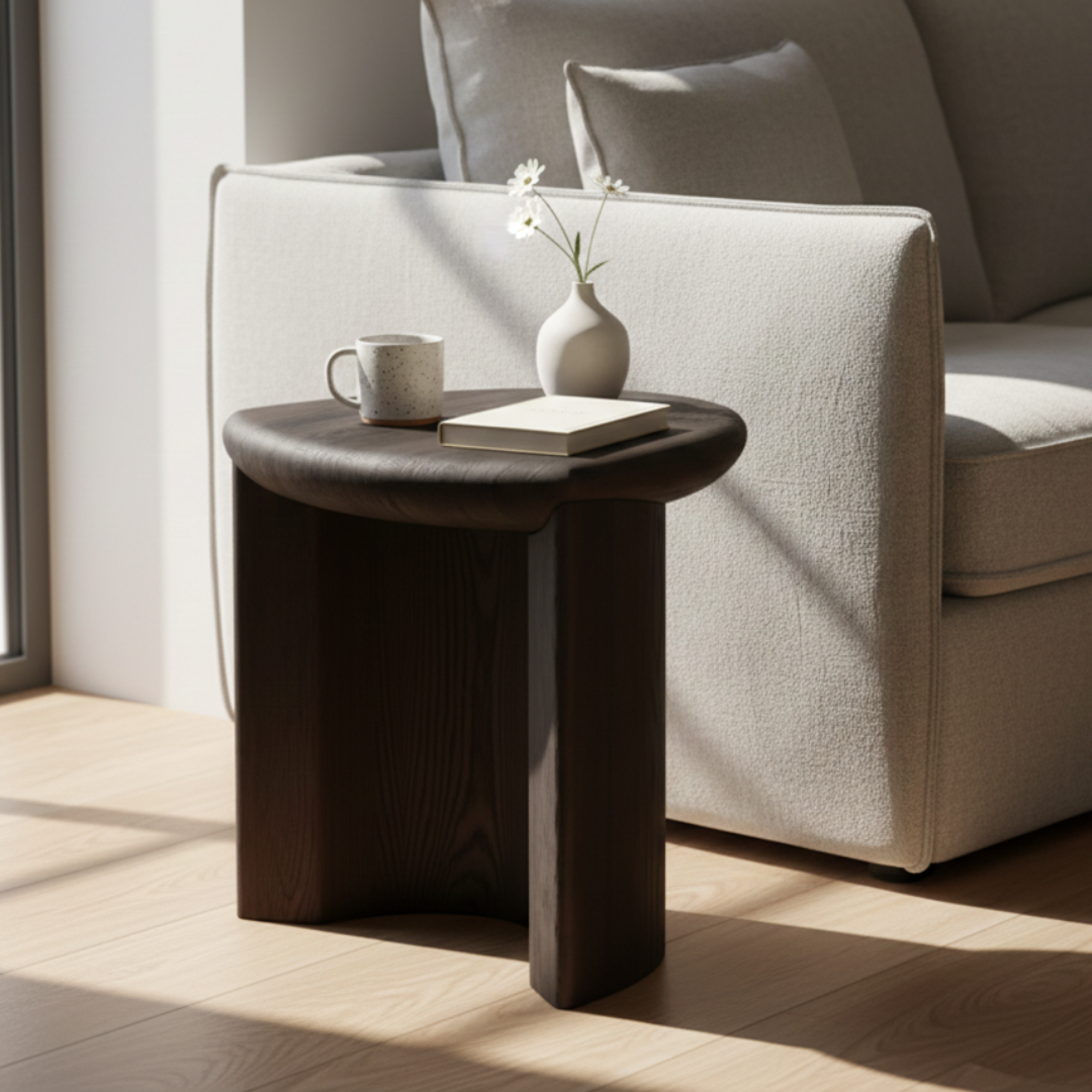 Capri Nordic-Italian Travertine Sculptural Coffee Table