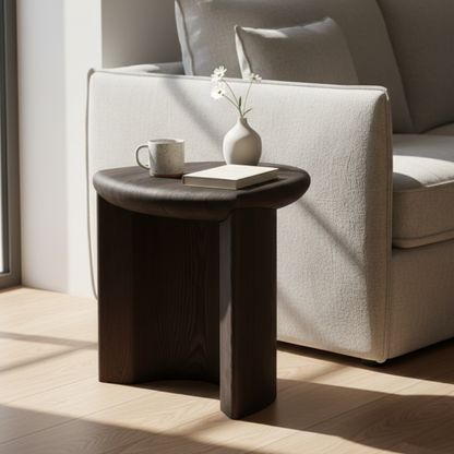 Capri Nordic-Italian Travertine Sculptural Coffee Table