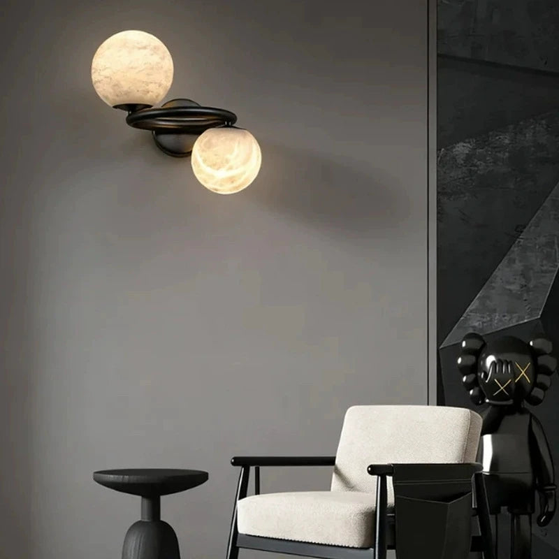 Cava Marble and Copper Wall Sconce