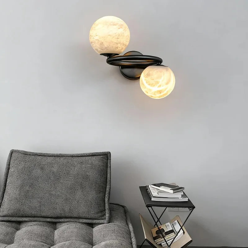 Cava Marble and Copper Wall Sconce