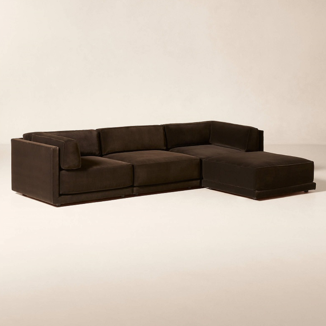 Cavelle Grand Modular Velvet L-Sectional