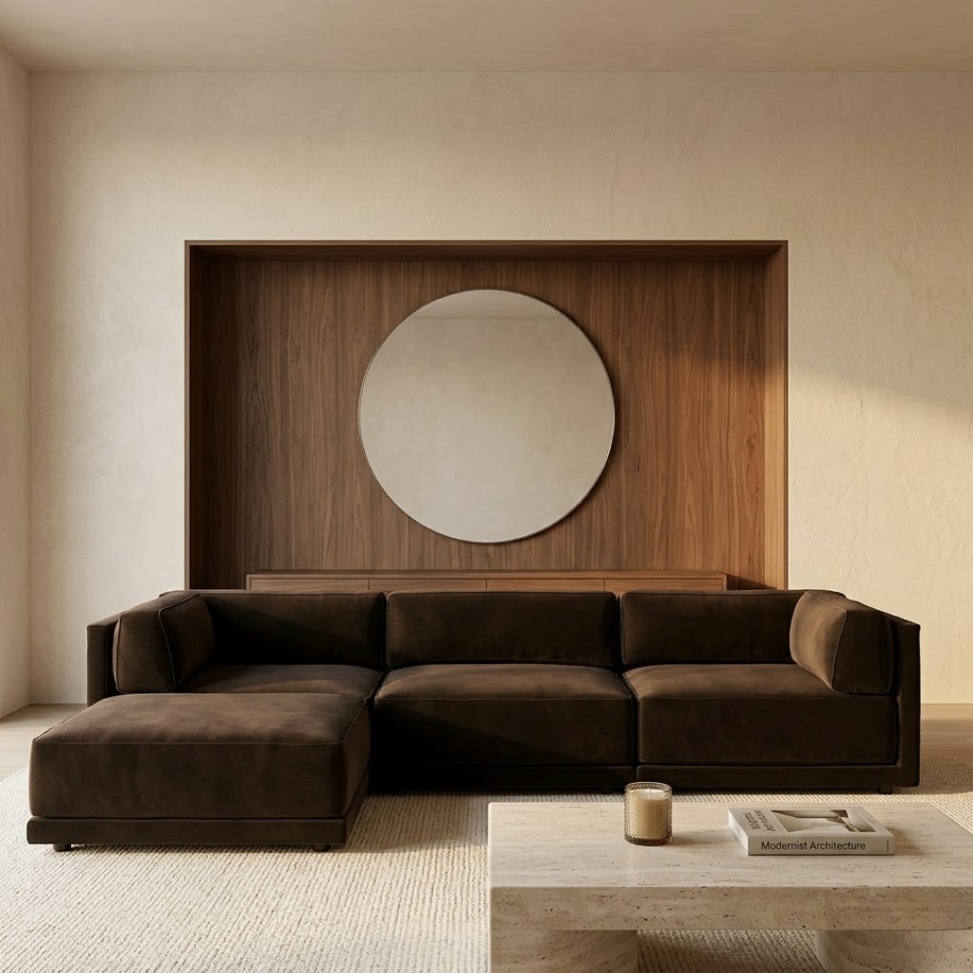 Cavelle Grand Modular Velvet L-Sectional