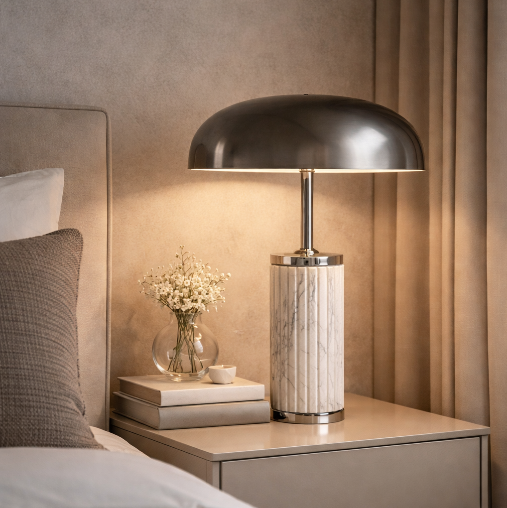 Lucca Modern Natural Marble Table Lamp